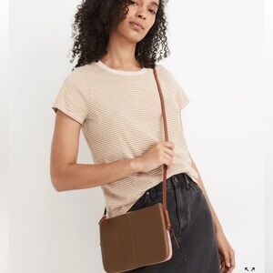 SOLD — Madewell Knotted Crossbody Leather Bag in Olive Green